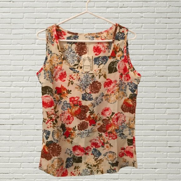 LIVA GIRL Sleeveless Floral Cami Top / Blouse (NWT) - Picture 1 of 3